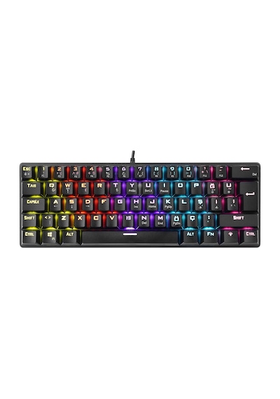 Rampage ALLY K11 12 Işık Modlu Red Switch Mekanik Bilek Destekli Rainbow Antighosting Oyuncu Klavye