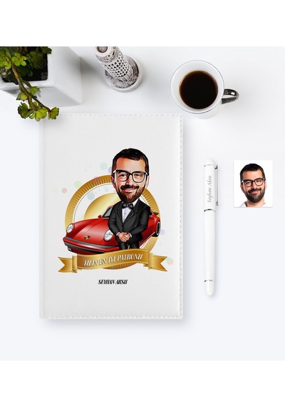 Kişiye Özel Yılın En İyi Patronu Karikatürlü 2021 Ajanda Kalem Se N11.547 Çok Renkli