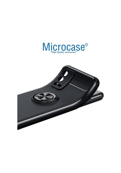 Microcase Oppo A55 Focus Serisi Yüzüklü Kilif - Siyah 536339400