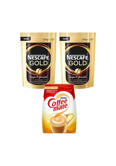 Nescafe Gold 200 G 2 Adet Coffee Mate Kahve Kreması 500 G