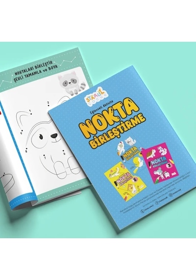 Eğlenceli Aktivite Nokta Birleştirme - Çocuklar Için Boyama Ve Aktivite Kitabı - Seviye 1
