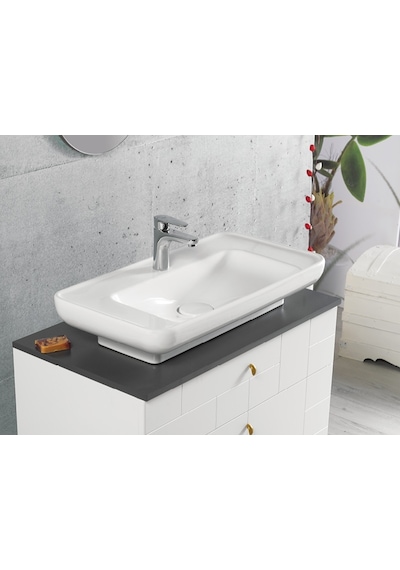 Turkuaz Seramik Cerastyle Lal 80 CM Tezgah Üstü Çanak Lavabo