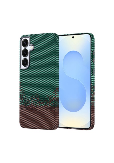 Samsung Galaxy Uyumlu S25 Plus Kılıf Ultra İnce Karbon Tasarımlı Ve Magsafeli Cabix Premium Kapak Yeşil