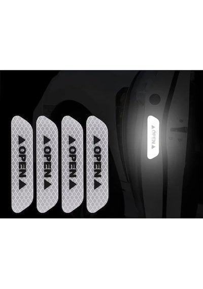 Reflektif Araç Kapı Stickerı Çok Renkli