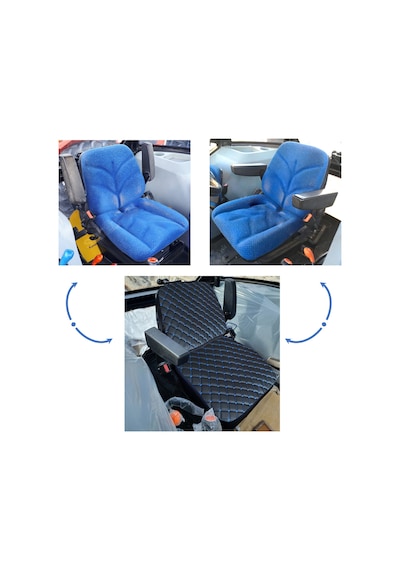 New Holland Traktör Koltuk Kılıfı Td Grubu-td 65,75,80,90,100,110-siyah Deri