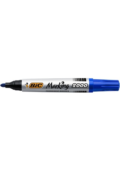 Bic Markör Permanent 1.7 MM Yuvarlak Uçlu Mavi 2000 06 - 12 Adetl Mavi