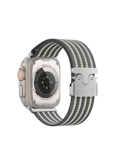 Apple Uyumlu  Watch Ultra 1/2 49mm Kordon Kelebek Klipsli Naylon Kumaş Hasır Örgülü 133
