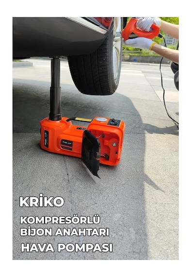 Elektrikli 5 Ton Hidrolik Kriko Hava Pompası Bijon Anahtarı Eea35