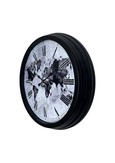 Worldline Black 40 Cm Metal Duvar Saati Çok Renkli