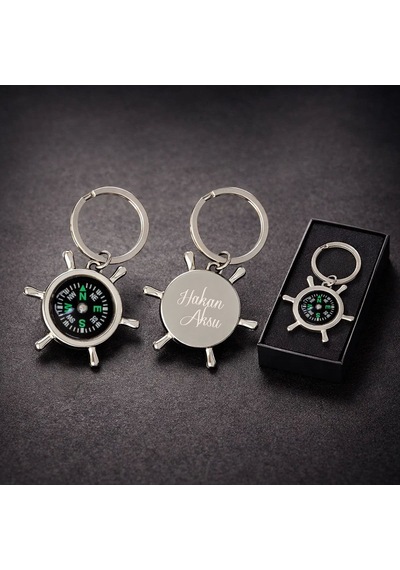 Bk Gift Kişiye Özel İsimli 2001 Tek Taraflı Pusulalı Metal Anahtarlık Lazer Baskılı Fonksiyonel Anahtarlık Kobitmeyencom36533 Bk Gift