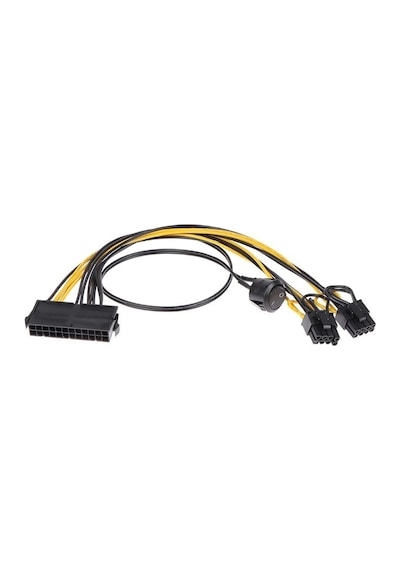 5071 Atx 24 To Dual 6+2 8 Pin Switch On Off Anahtarlı Pci Kablosu