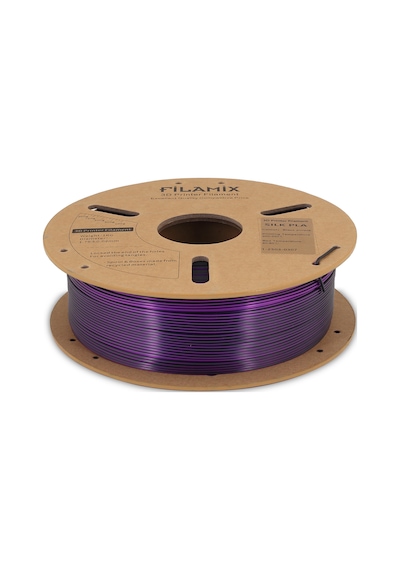 Filamix Magic Silk Çift Renk Pla Filament Siyah-mor 1.75mm 1kg