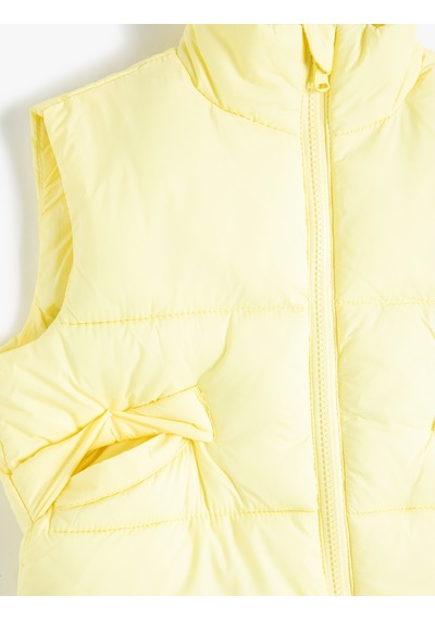 Koton Şişme Yelek Dik Yaka Fermuarlı Cepli Sarı 3skg20011aw 3SKG20011AW161 Sarı