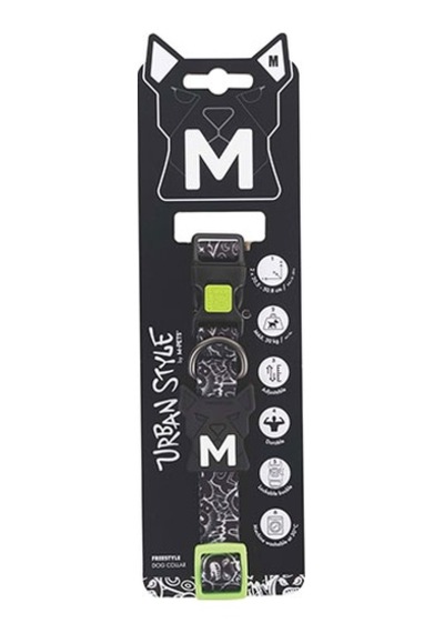 M-pets Urban Style Freestyle Köpek Boyun Tasması Siyaz Beyaz Medium 30,5x50,8 Cm 244-58060.03 Çok Renkli