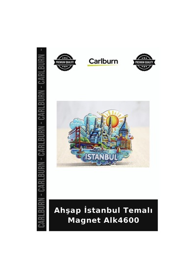 Özel Üretim Hediyelik Hatıra Dekoratif Turistik Ahşap İstanbul Temalı Magnet Alk4600