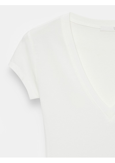 Dilvin 32799 V Yaka Top-ekru