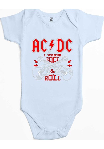Zepplin Giyim Ac Dc Wanna Pembe Bebek Body Zıbın