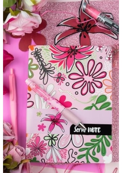 Note Defter 15 X 21 Cızgılı Desenli Seker Pembe 103 Ivory
