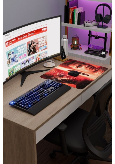 Stranger Things 2 V3 48x40 Xl Gaming Kauçuk Kaymaz Taban Mouse Pad Fare Altlığı