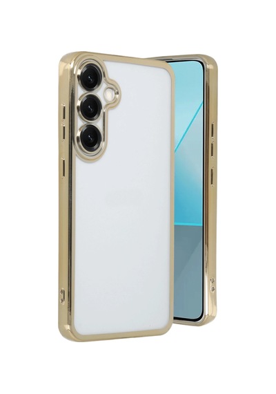 Newface - 894 - Samsung Galaxy Uyumlu S25 Plus Kılıf Razer Lensli Silikon - Csmo-tex - - Gold