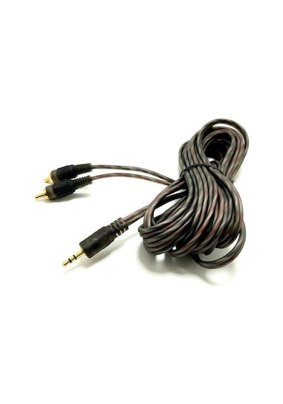 Rose 2Rca-3.5Mm 1.5Mt Stereo Gold Aux Silikon Kablo