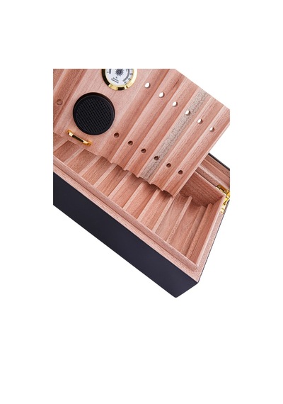 Premiumquality Tocoa Siyah Sedir Humidor Puro Kutusu - Tr8788