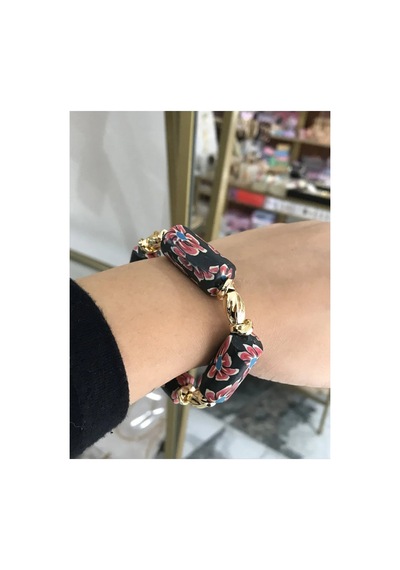 Gol Detaylı Lastikli Model Bileklik - Model 926 Çok Renkli