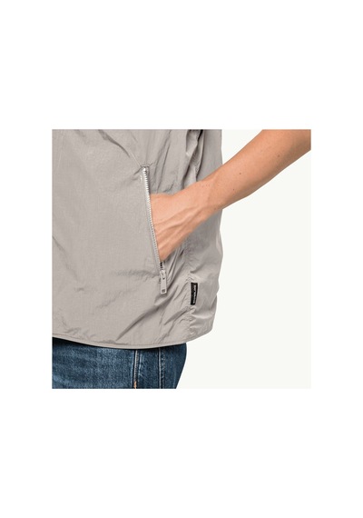 Jack Wolfskin Vest M Seersucker Erkek Yelek Ash Grey - 326476200 Ash Grey