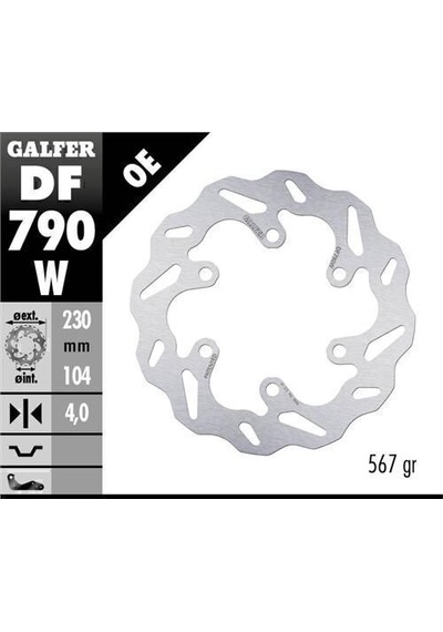 Ktm 390 Enduro R Arka Fren Diski 230 Mm 2025 Sonrası Galfer Dalgalı Sabit Disk