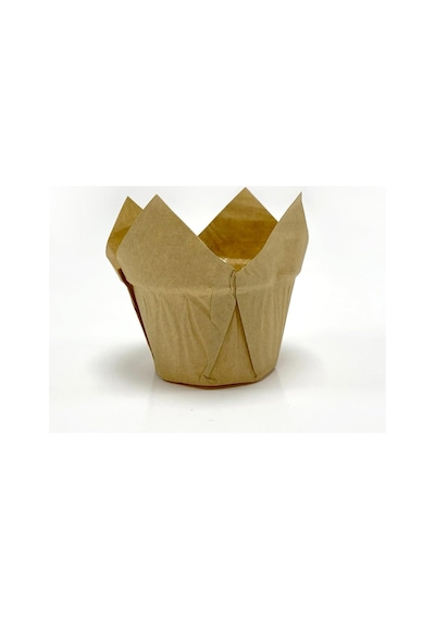 Trend Hediye Sepeti 50'li Kalın Lale Kapsül Kraft Muffin Kek Kalıbı, İçi Yağlı Kağıt Tulip, Safari Konsept, Cu Diğer