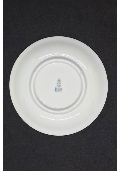 Elfenbein Porzellan Vintage Çerezlik Tabak 12 Cm Bej