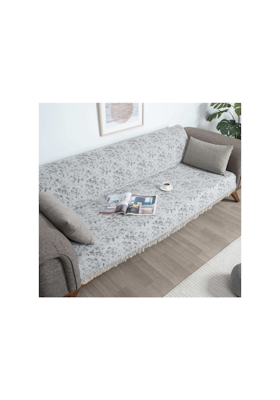 Çok Amaçlı Pamuklu Örtü- Kanepe-koltuk Şalı-koltuk Örtüsü 170x220-778 Gri1