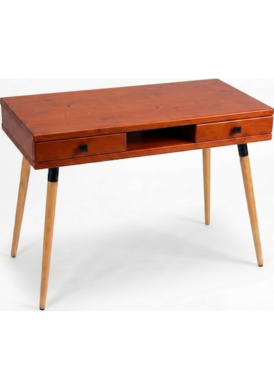 Mobenta Modest Desk: Masif Çalışma & Laptop Masası 2 Çekmece 1 Bölme - 120x60 Bk Bakır