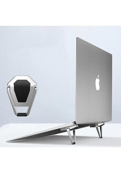 Coofbe Mini Laptop Standı Masaüstü Laptop Tutucu Laptop Standı Portatif Yapışkanlı Laptop Standı Set