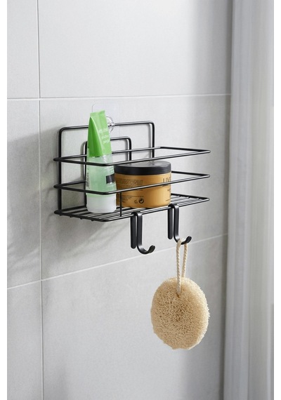 Sas Haus Tekli Siyah Yapışkanlı Banyo Rafı + 2 Li Askı Kanca Seti Paslanmaz Metal Duş Şampuanlık Yapıştır/vidala Tş-01 Siyah Sas Haus Tekli Siyah Yapışkanlı Banyo Rafı + 2 Li Askı Kanca Seti Paslanmaz Metal Duş Şampuanlık Yapıştır/vidala Tş-01 Siyah