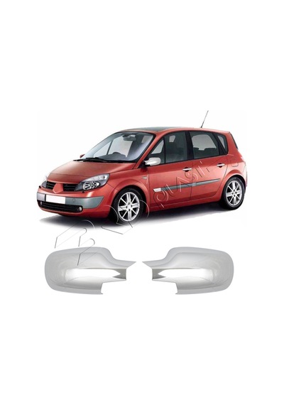 Renault Scenic 2 Uyumlu 2003-2009 Ayna Kapağı 2 Parça Abs Krom Kaplama