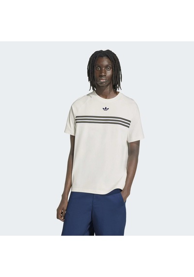 Adidas Chest Stripes Erkek Beyaz Tişört Kr7219
