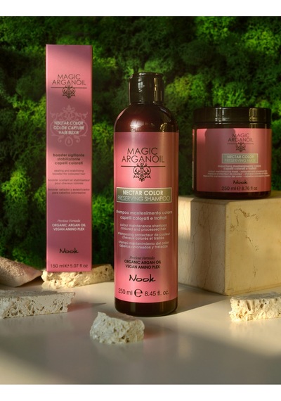 Nook Nectar Color Boyalı Saçlar İçin Onarıcı Argan Yağlı Renk Koruyucu Saç Maskesi 250ml