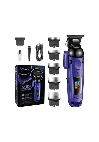 V-274 7000 Rpm Turbo Titanyum Seramik Bıçak Saç Sakal Makinesi - Mor