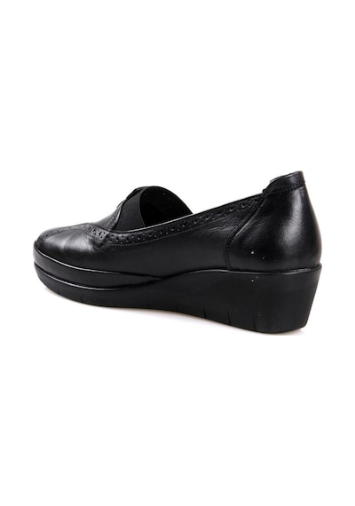 Scavia Ortapedik Comfort Siyah Deri Bayan Ayakkabı (375854008)