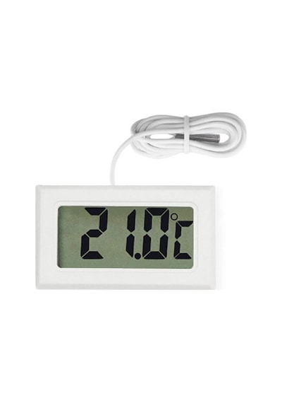 Sıcaklık Isı Termometresi Mini Dijital Isı Ölçer Ntc Sensör -50c 110c Buzdolabı Akvaryum Oda