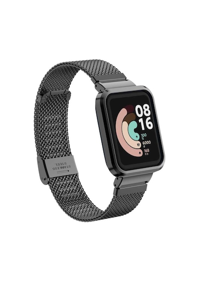 Zore Xiaomi Redmi Watch Mi Watch Lite Uyumlu Krd-59 Metal Kordon-siyah