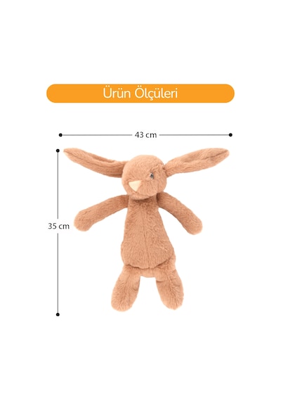 Yumuşacık Peluş Tavşan Hediyelik Bebek Uyku Ve Oyun Arkadaşı 45 Cm Oyuncak Kahverengi