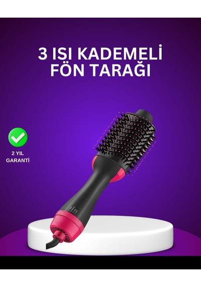 Saç Düzleştiricisi Negatif İyon Teknolojili Saç Kurutma Ve Şekillendirme Fırçası