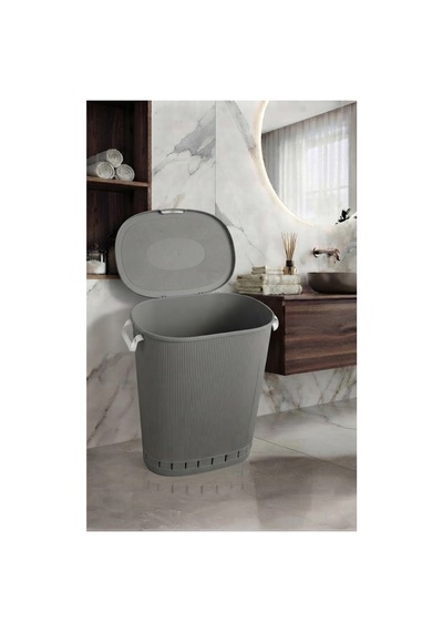 Premıum Kanal Tasarım Çamaşır Sepeti Ve Pedallı Çöp Kovası Seti 65l, 20l, 13l, 8l - Hava Akışlı Tasarım, Soft-close Kapak Gri - 909315802 Gri Premıum Kanal Tasarım Çamaşır Sepeti Ve Pedallı Çöp Kovası Seti 65l, 20l, 13l, 8l - Hava Akışlı Tasarım, Soft-close Kapak Gri - 909315802 Gri