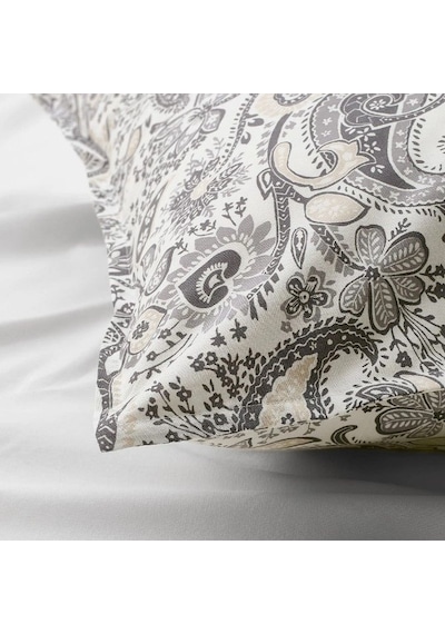 Ikea Rodgersıa Yastık Kılıfı 50 X 60 Cm Beyaz - Gri