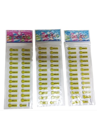 3 Adet Aferin Motivasyon Öğrenci Etiket Sticker 3 Paket