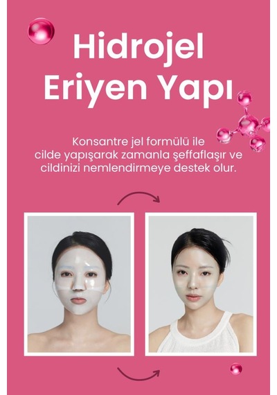 Dermal Seoul Face Nad+ Peptid Hidrojel Canlandırıcı Nemlendirici Eriyen Kore Maskesi 34 Gr. 2 Adet