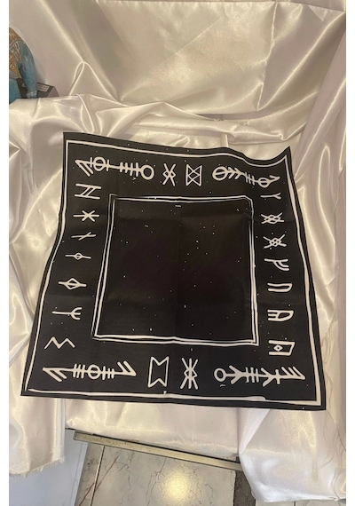 Tarot Örtüsü Sunak Run Taşları Örtüsü Sunak Nordic Runes Örtüsü Sunağı El İşi Ouija