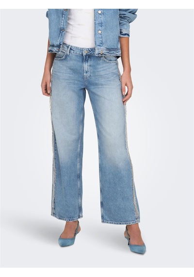 Only Onlsunset Cobaın Reg Rhıne W Red Dnm Cro Kadın Light Blue Denim Denim Pantolon - 15342633